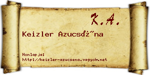 Keizler Azucséna névjegykártya